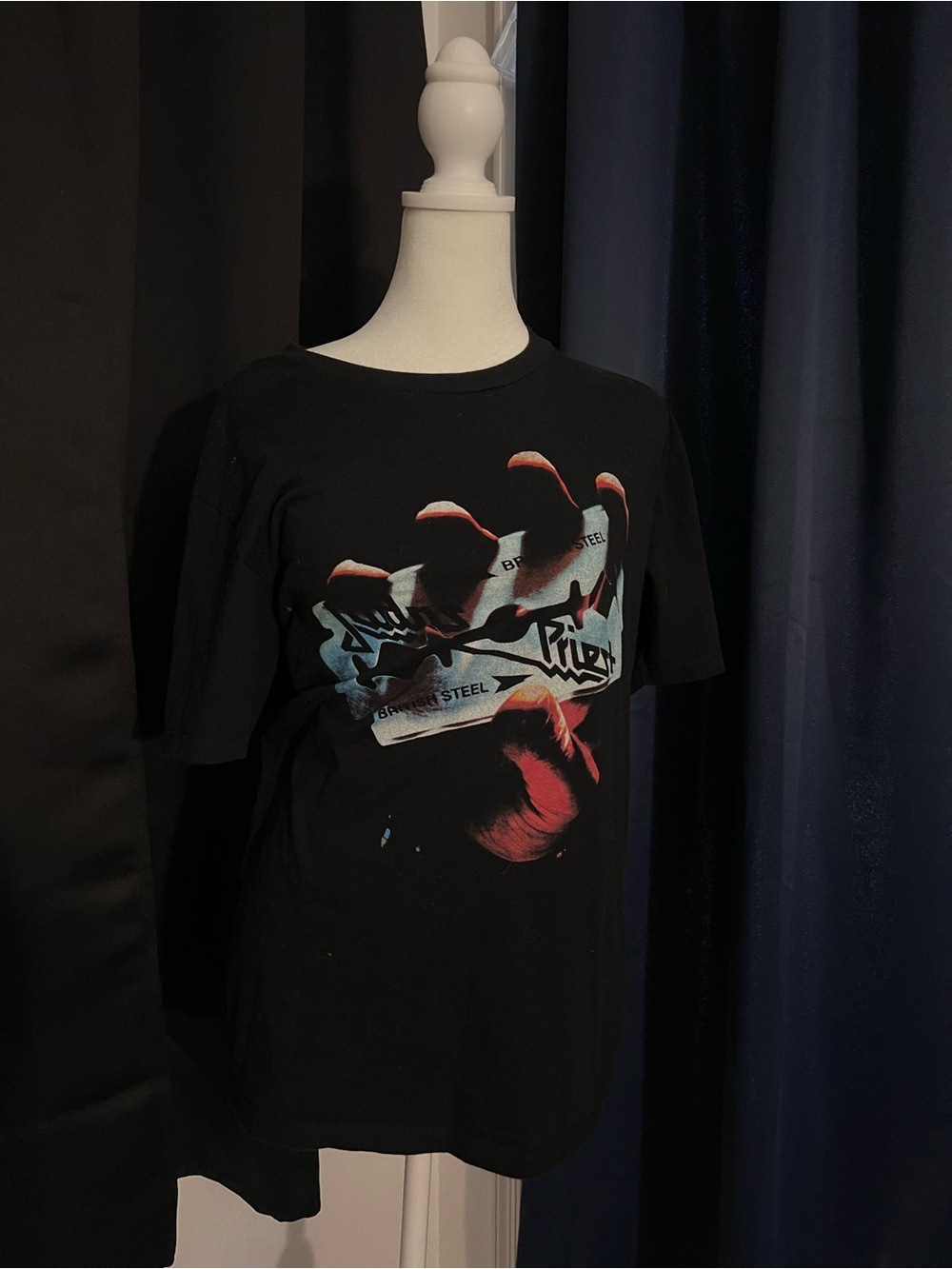 Judas Priest British Steel Graphic Band T-Shirt Black Women’s Medium